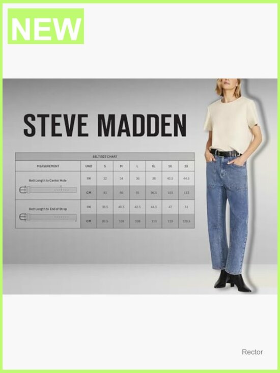Studded Pant Belt with Silver Buckle - 1.33in Wide main image 5